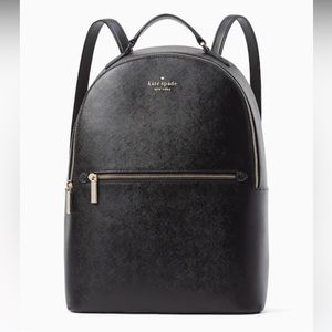 Kate Spade Perry Leather Large Black Backpack
